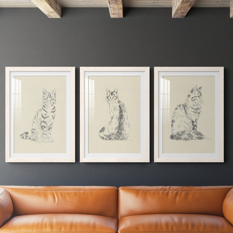 House House IV - ensemble de 3 reproductions de cadres photo, H 24 po x l 54 po x P 1,5 po, Blanc