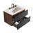 Gloria 30" Wall Mounted Soft Black & Walnut Bathroom Vanity With Integrated Ceramic Sink With 3 Holes, With Overflow, Large Storage Floating Bathroom Vanity For Modern Bathroom, KD-328809718-328809716
