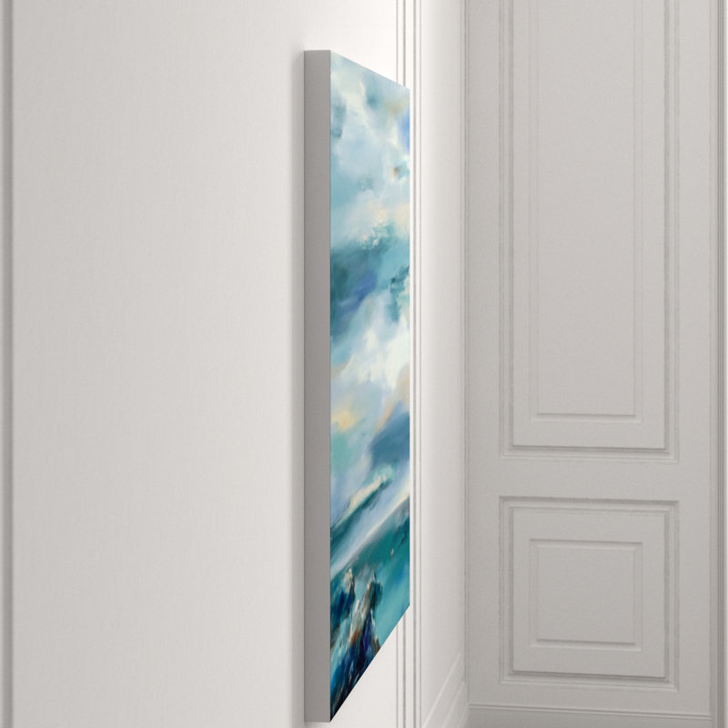 Sunrise At Waterfront Print by Sara Brown, 38" H x 30" W x 1.5" D, Glass Coat