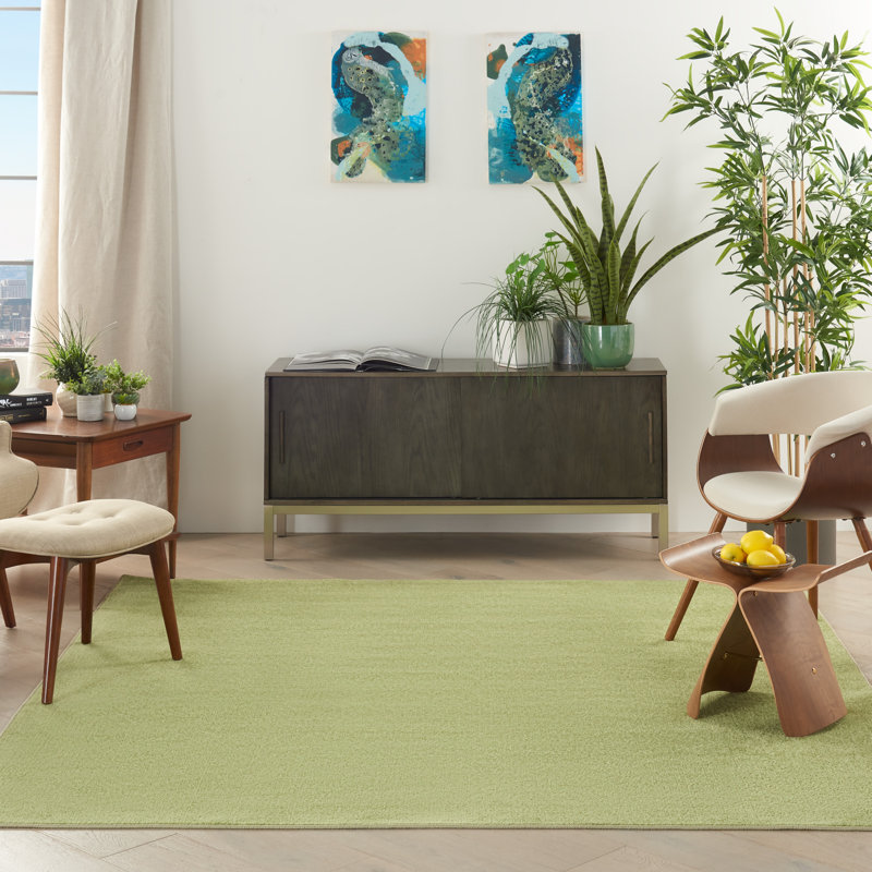 Tapis vert intérieur / extérieur Nourison Essentials, Carré 5 pi x 5 pi