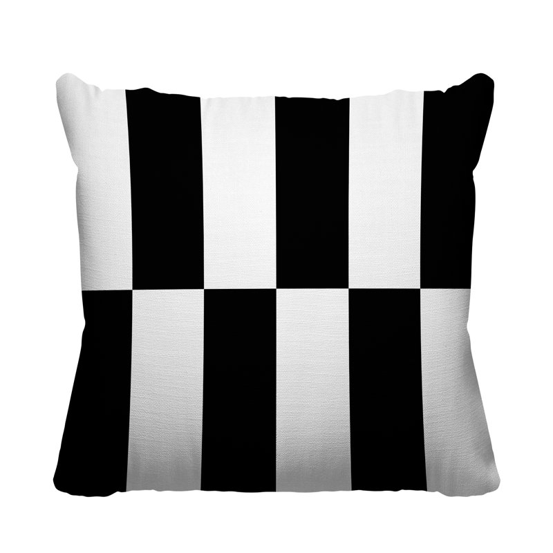 Coussin Luella, Noir, 17 po x 17 po, Carré