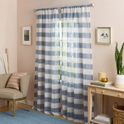 TOWN & COUNTRY BASICS Pax Semi-Sheer Stripe Light Filtering Curtains