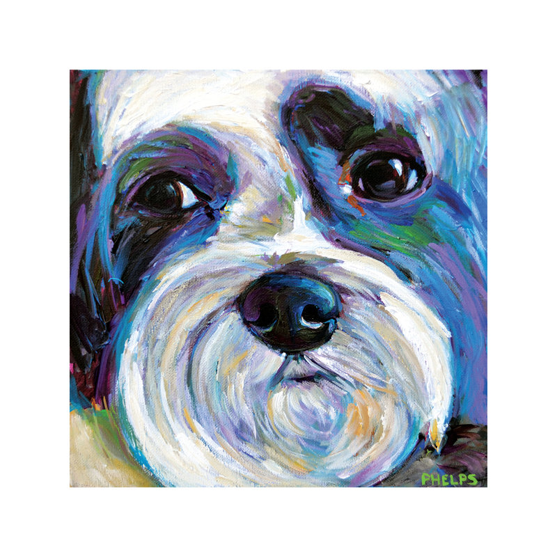 Shih Tzu - Wrapped Canvas Painting, 45.72 cm H x 45.72 cm W x 3.175 cm D