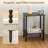 Side Table, Small End Table With Storage Shelf, 2-Tier Small Coffee Tables Living Room For Bedroom, Narrow Spaces-1315981481