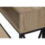Table d'appoint pour chambre - couleur taupe, base de console de salon en métal noir, design fonctionnel