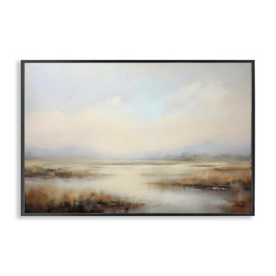 «Misty Wetlands Landscape», estampe numérique, design par LSR Creative Studio