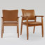 Ensemble de 2 chaises de salle à manger Artell de 47 cm (18,5 po) de hauteur, revêtues de similicuir et dotées d'une structure en bois massif.