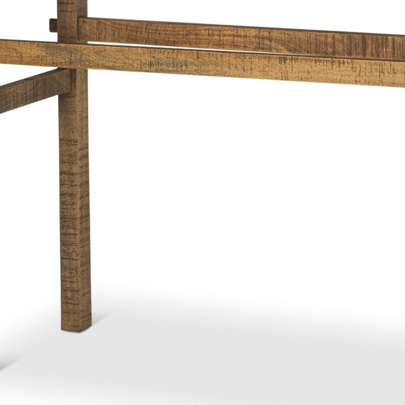 Console 54 po en bois massif brun patiné
