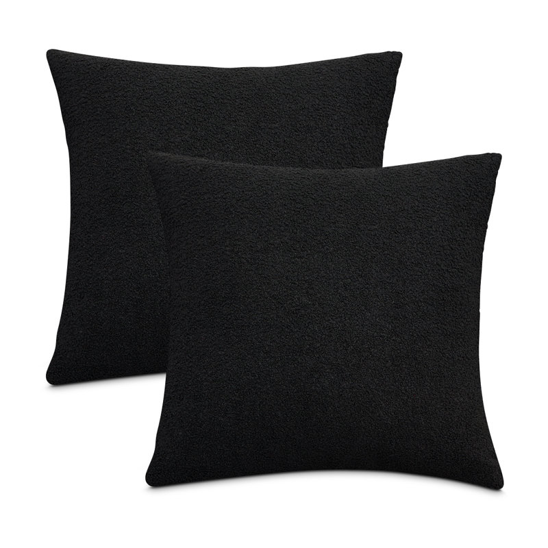 Shepard Square Pillow Cover & Insert, Black