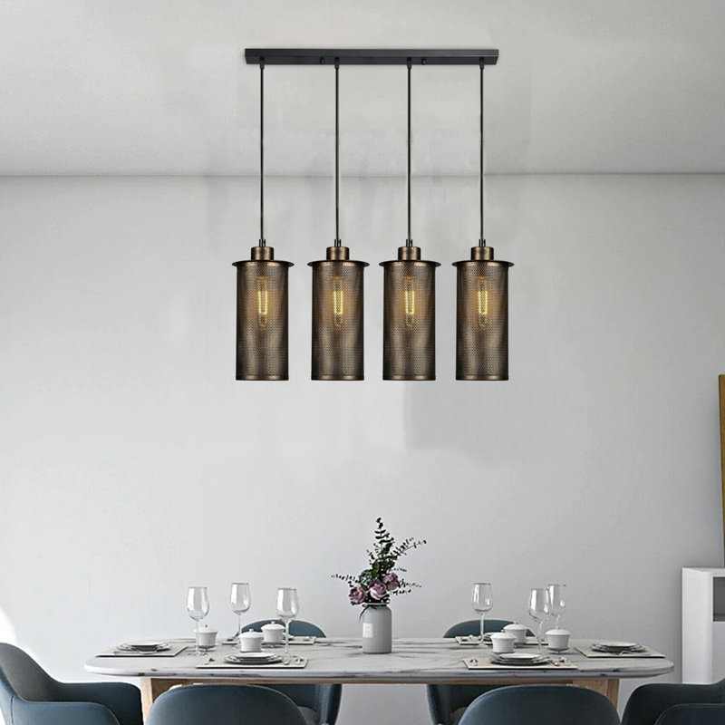 Santaquin 4 - Light Brushed Copper Kitchen Island Pendant