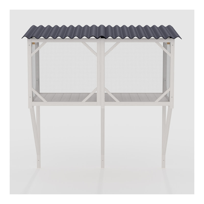 Cat Window Box, 43.3" Catio Outdoor Cat Enclosure for Sunbathing, Napping & Viewing, Window Perch for Large Indoor Cats - All Weather Use, Cat Cage
