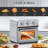 Family Size Air Fryer Toaster Oven Combo,13QT,360° Hot Air Circulation for Healthy Oil-Free Cooking, Multifunctional Convection Contertop Oven, Adjustable Time & Temp Control, Stainless Steel