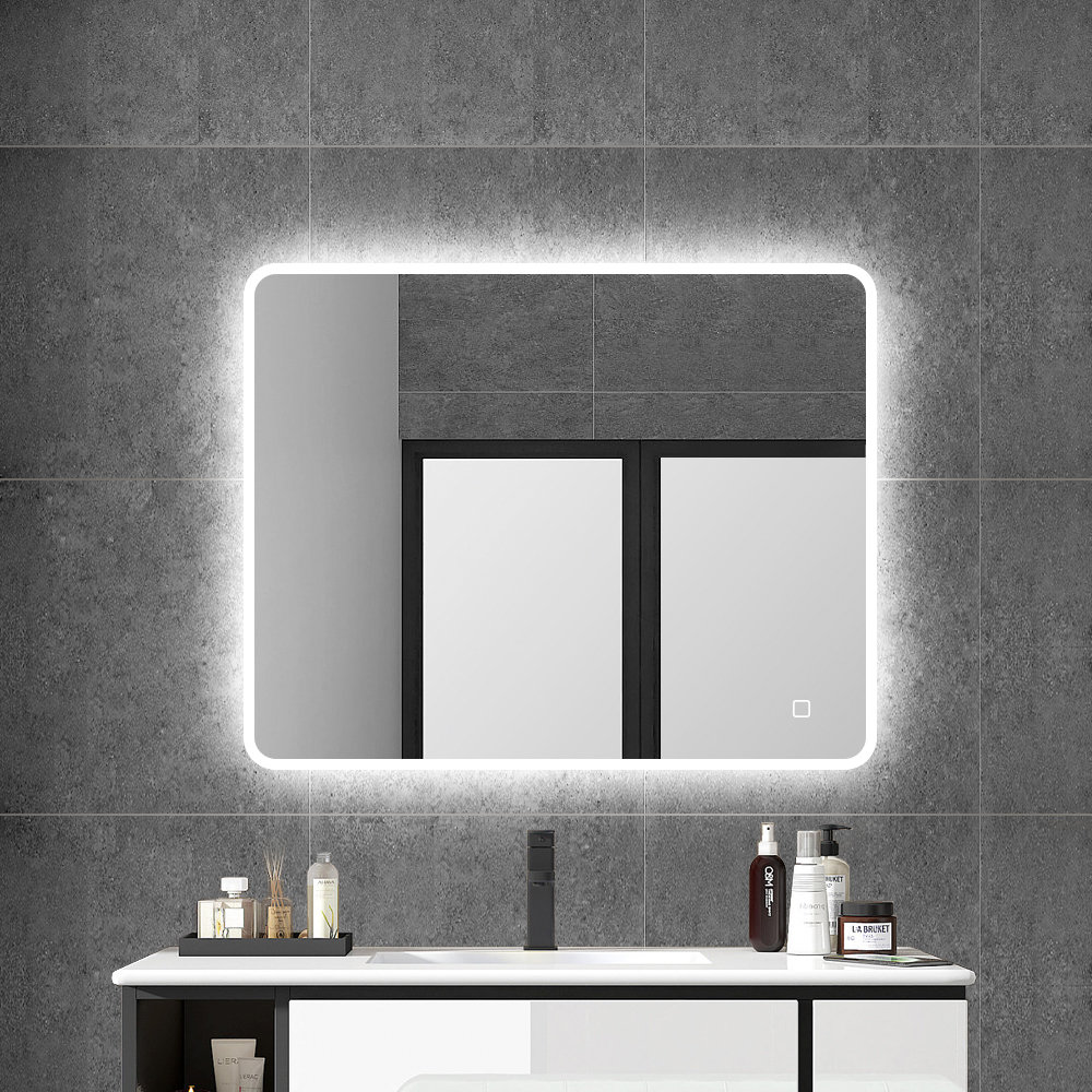 Brayden Studio® Breeda Frameless Lighted Bathroom / Vanity Mirror | Wayfair
