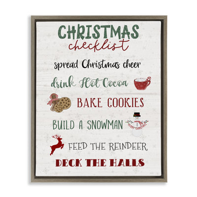 «Rustic Christmas List», estampe numérique encadrée par Natalie Carpentieri