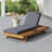 LOUNGE CHAISE SET, SPACE AVAILABLE ON ONE SIDE,ACACIA SOLID WOOD WITH LOUNGE CUSHION (CREAM & TRIPLE FOLD) - MATCHING DARK GREY VERSION AVAILABLE-1898868613