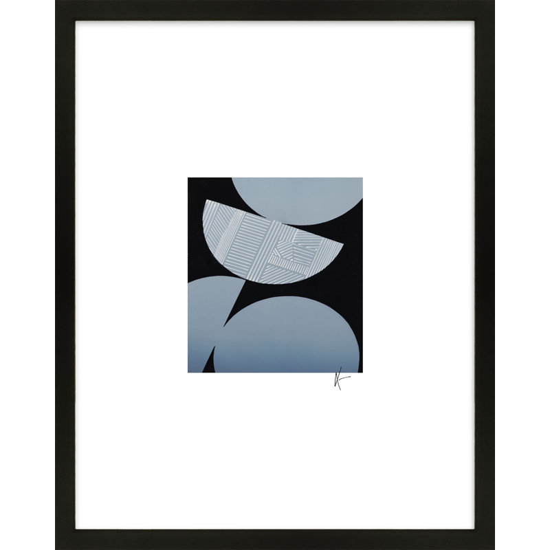 Blu Birds 2 Print by Lee Lessem, Black Framed, 50" H x 40" W