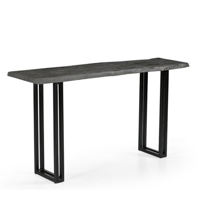 Console en bois massif Laurilyn - Gris