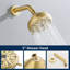 Ensemble de robinet de douche à 2 poignées avec robinet de baignoire et robinet de douche Ensemble de système de douche Ensemble complet de garniture de baignoire et de douche Fixations murales-99277318