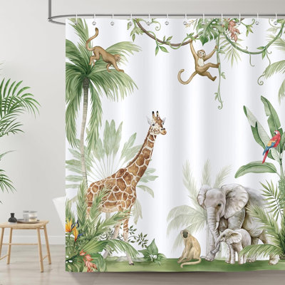 Rideau de douche Jungle Animal