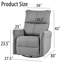 Chaise berçante inclinable, chaise berçante pivotante à 360 ° pour chambre à coucher, salon