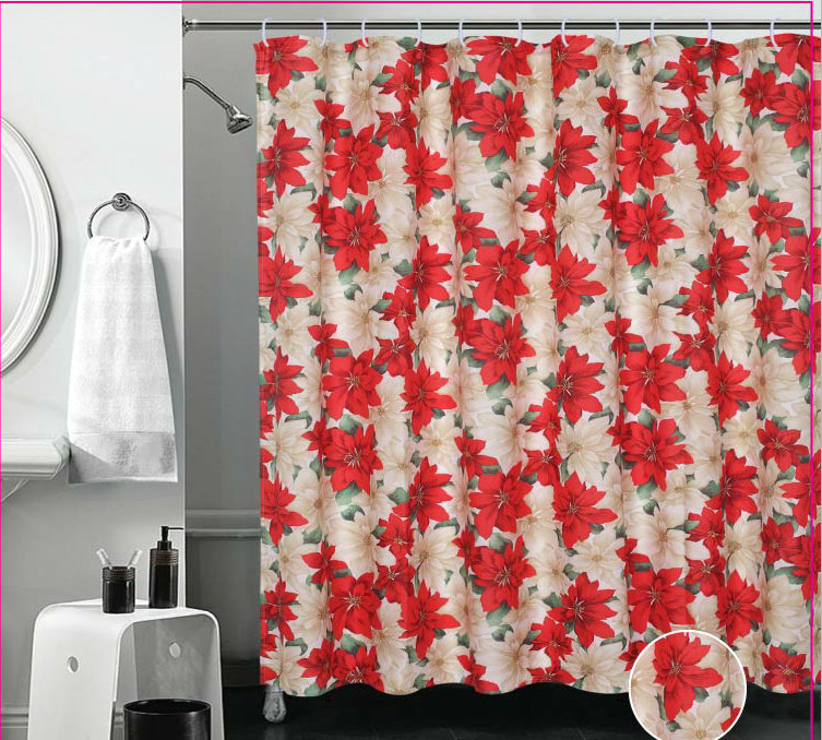 Rideau de douche poinsettia Provencher