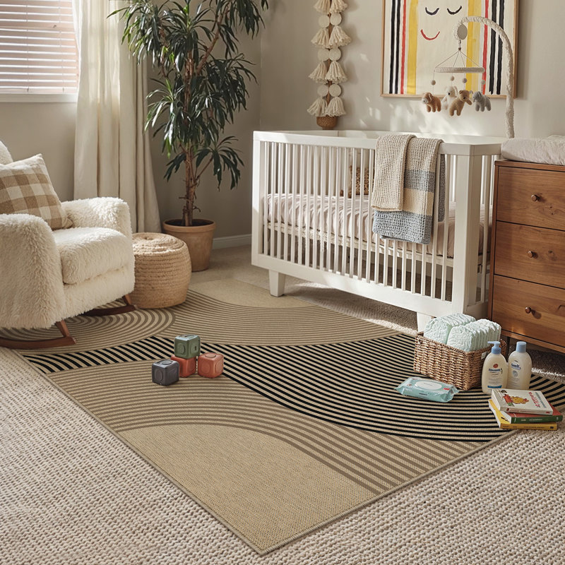 Tapis en lin Linea, Rectangle 3'4" x 5'
