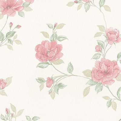 Hiren 32.7' x 20.5" Rose Trail Wallpaper Roll