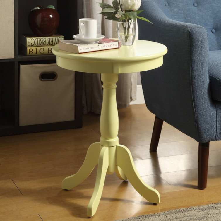 Krohn Transitional Round Pedestal End Table with 4 Legs