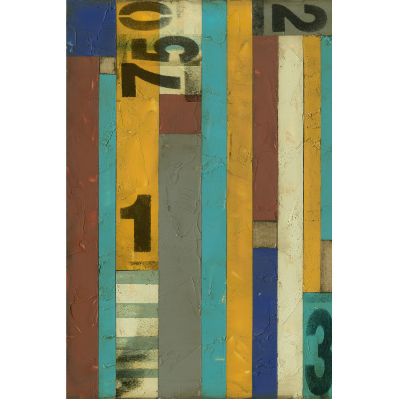 Primary Numbers I by Jennifer Goldberger - Wrapped Canvas Painting, 46cm H x 30cm W x 3.8cm D