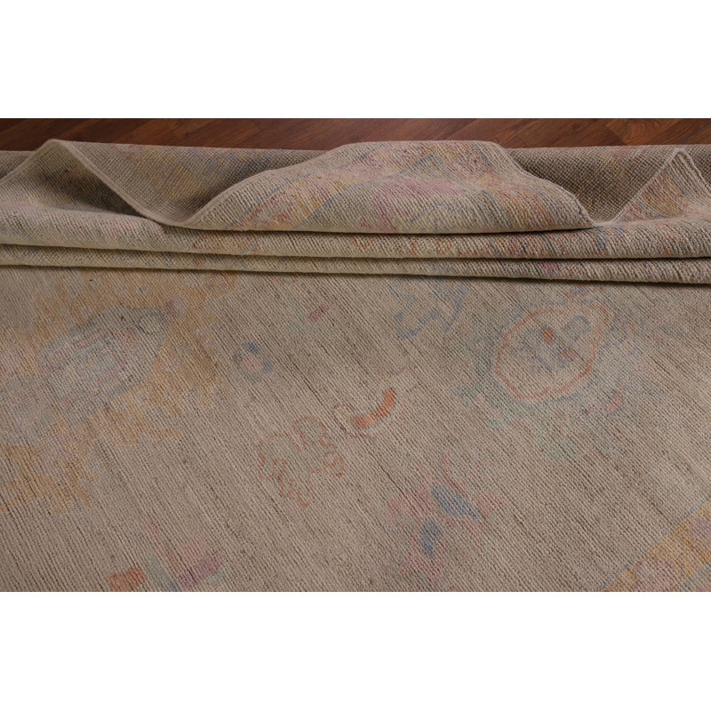 Vegetable Dye Oushak Turkish Area Rug 10