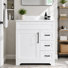 Meuble-lavabo autoportant de 76 cm avec comptoir en pierre
