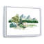 «Trees Bush Grass In Wild Landscape», peinture sur toile-67417612-67417607