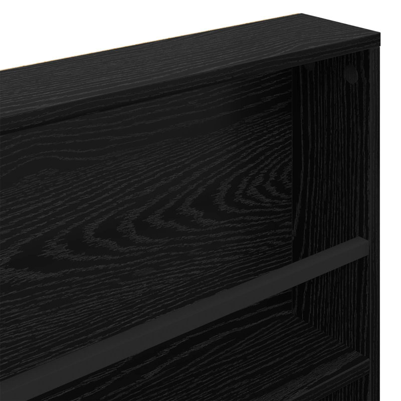 Wood Magazine Rack, Black
