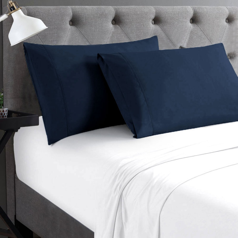Wayfair Basics® 1800 Series Soft Microfiber Pillowcase, Navy, Standard