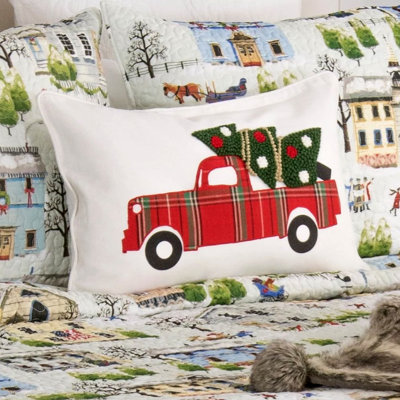 Tree Truck Truck Cotton Lumbar Pillow