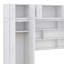 Lit escamotable avec armoire supérieure, tablettes et garde-robe, lit pliant peu encombrant-174084250