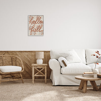 «Hello Fall Greeting Paisley Red Bellflower Vintage» par Daphne Polselli - impression
