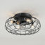 Ventilateur de plafond sans lame à profil bas de 15,7 po avec lumières (sans ampoules incluses) et ventilateur de plafond réversible à 6 vitesses de vent à distance pour le salon, la chambre et la fête - sans ampoules incluses-142964451