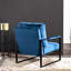 Chaise d'appoint avec structure carrée durable en métal, fauteuil-929842634