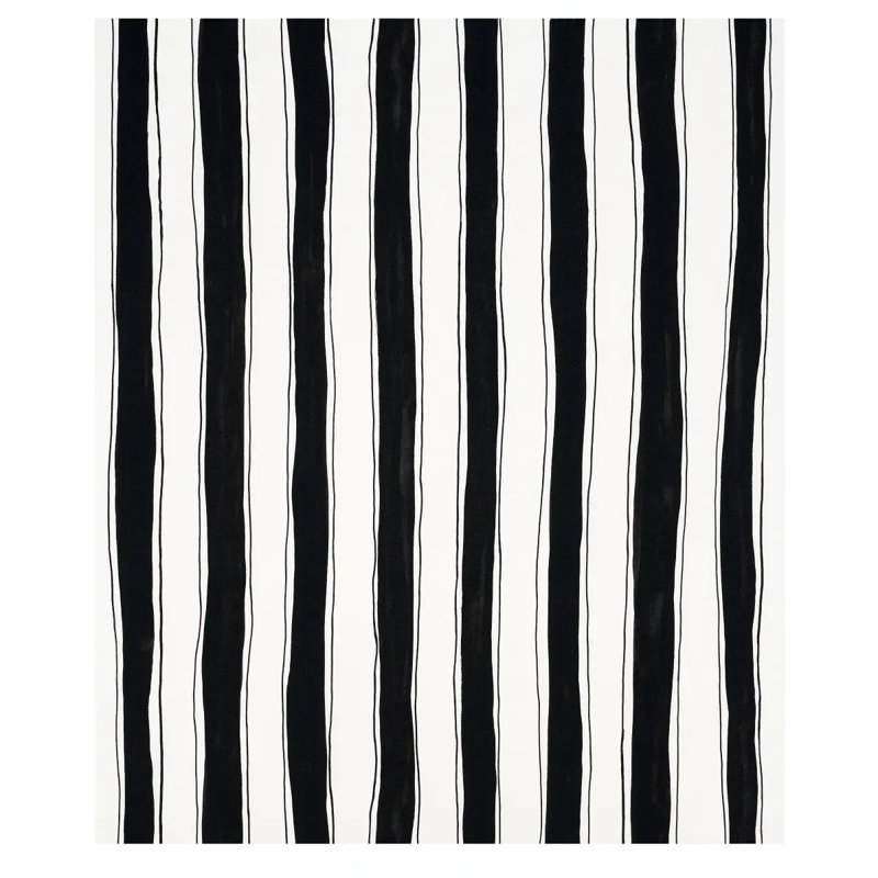 Schumacher x Porter Teleo Tracing Stripes Fabric, Black