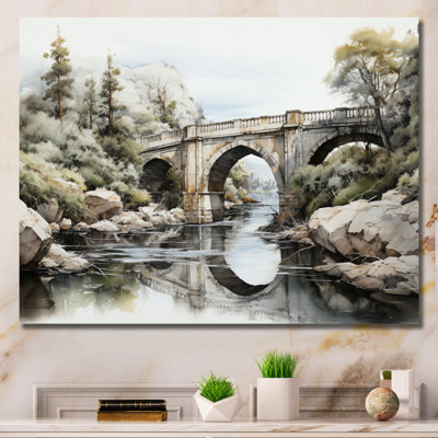 «Macala Beige Bridge Mon monochrome Passage II», reproduction sur toile
