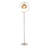 63.75"H Isla Brushed Nickel Candlestick Floor Lamp with Rattan Shade