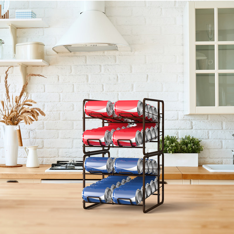Organisateur de canettes Soda pour comptoirs d'armoires de cuisine