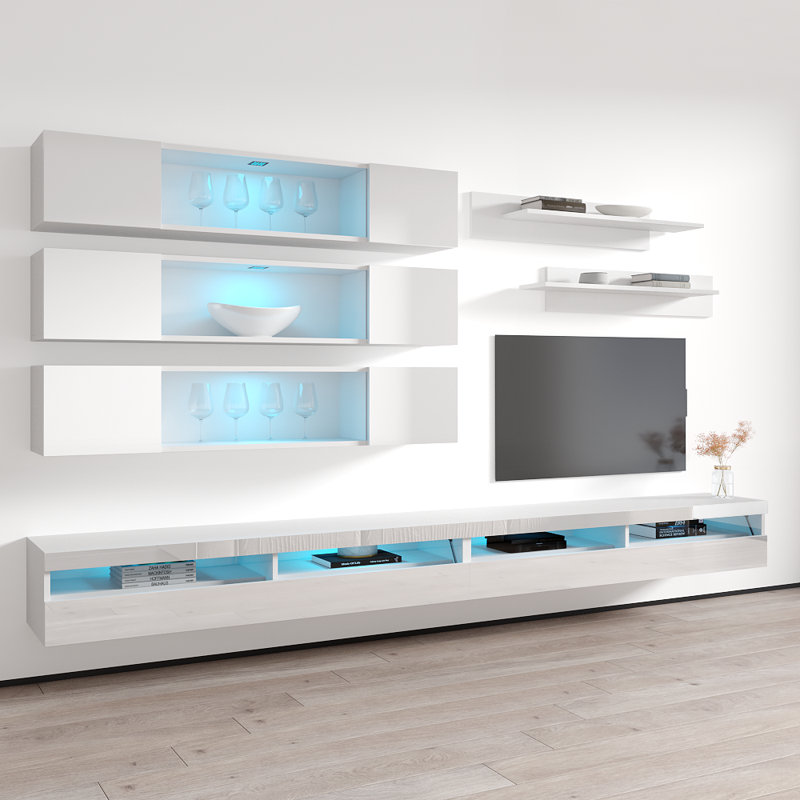 Meuble audio-vidéo flottant Fly 35 "J 35TV, Blanc