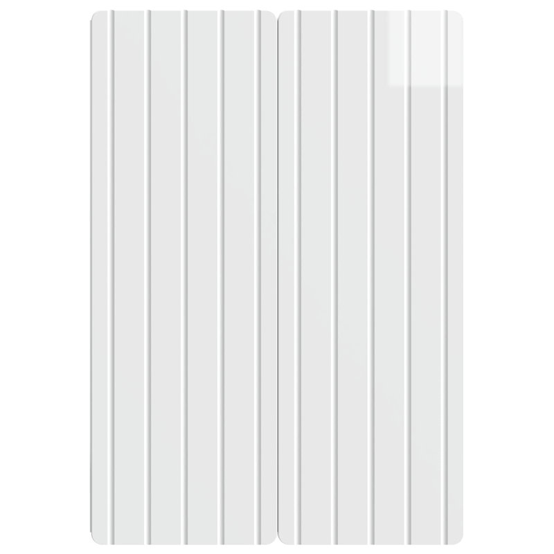 2 -Door Rectangle Accent Cabinet, High Gloss White
