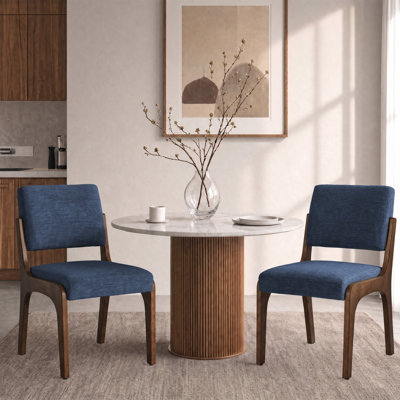  Ensemble de 6 chaises de salle à manger de style Mid-Century moderne, rembourrées en chenille avec structure en bois massif, siège rembourré, chaises de salle à manger modernes pour la cuisine, le salon, l’appartement