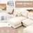 Beige Modular L Shaped Couch With 3 Seats, , Cushion And Comfortable Ergonomic Design For Reading Areas Beige, Shaped Couch, - Seats, Cushion, Cloud Like Seating Comfort, Nooks-1916212424-1916212434