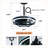 Dimmable 6-Speed Reversible DC Industrial Farmhouse Flush Mount Ceiling Fan with Light, Matte Black