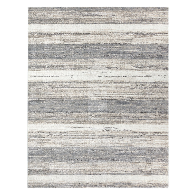 Tapis d'intérieur brun clair / gris Quashanna, Rectangle 5 pi x 7 pi 6 po