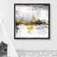 "Noir et jaune, peinture texturée, champ de couleurs, formes abstraites, illustrations, art moderne alternatif" sur-98179834-98179833
